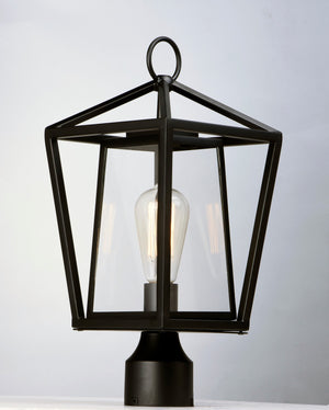 Maxim - 3171CLBK - One Light Outdoor Pole/Post Lantern - Artisan - Black