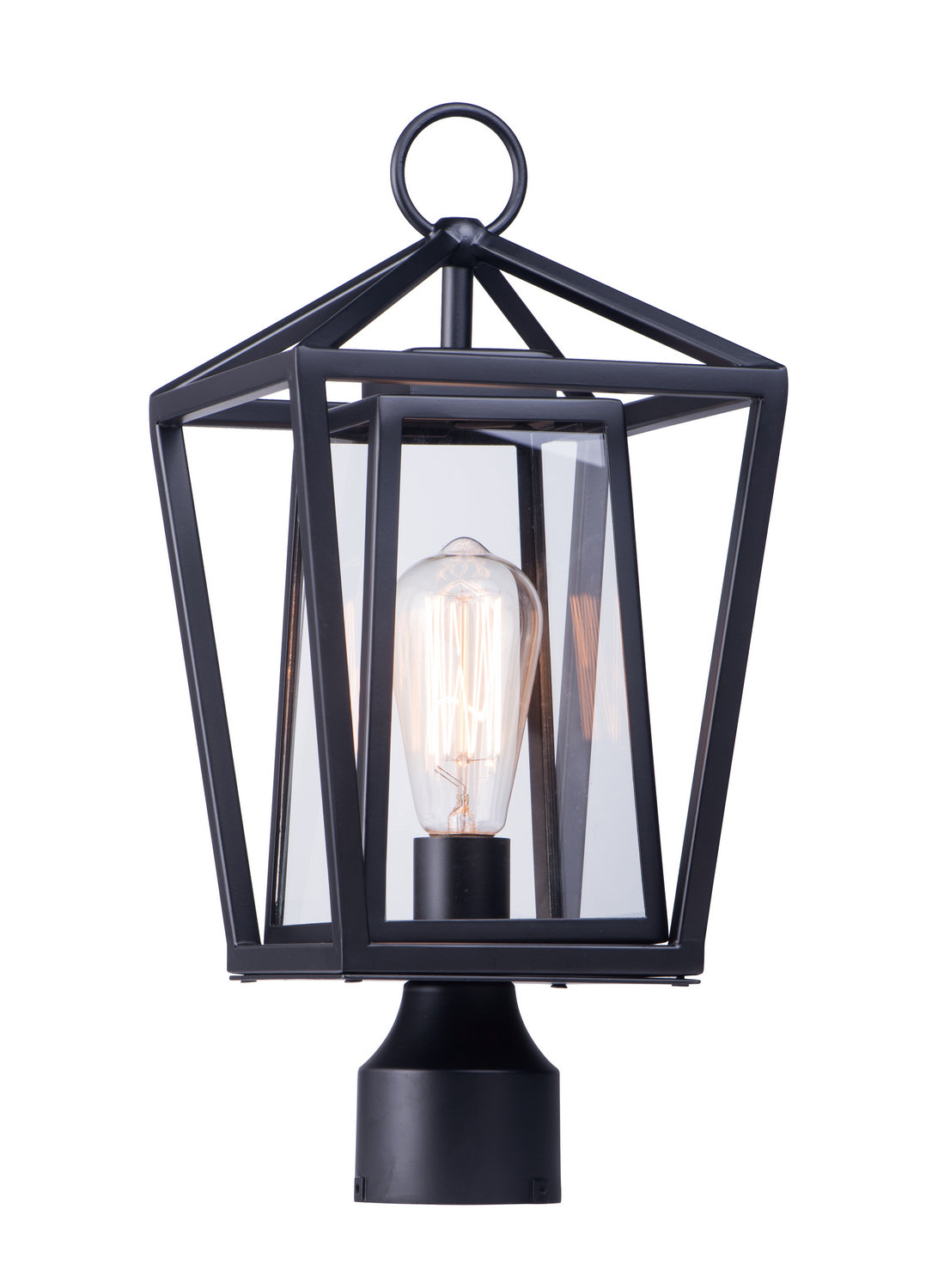 Maxim - 3171CLBK - One Light Outdoor Pole/Post Lantern - Artisan - Black