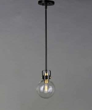 Maxim - 90510CLBZSBR - One Light Mini Pendant - Bauhaus - Bronze / Satin Brass