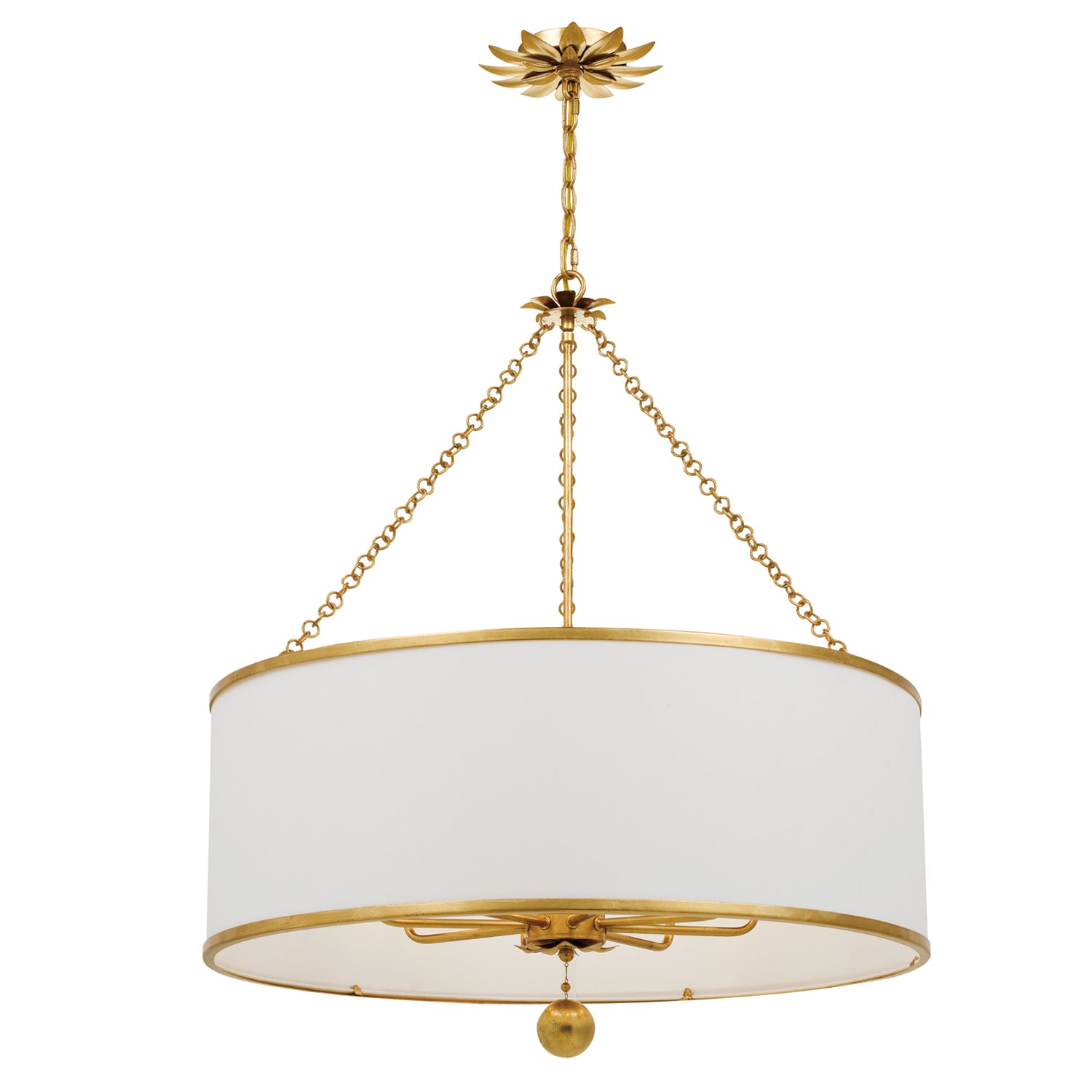 Crystorama - 515-GA - Eight Light Chandelier - Broche - Antique Gold