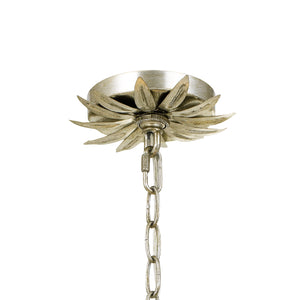 Crystorama - 518-SA - Six Light Chandelier - Broche - Antique Silver