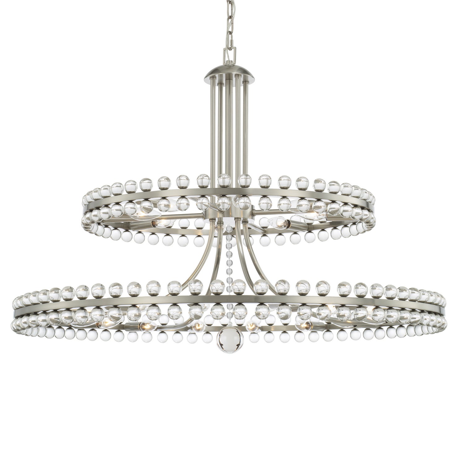 Crystorama - CLO-8890-BN - 24 Light Chandelier - Clover - Brushed Nickel