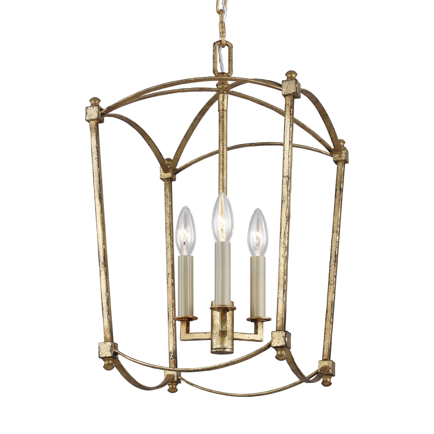 Visual Comfort Studio - F3321/3ADB - Three Light Lantern - Thayer - Antique Gild