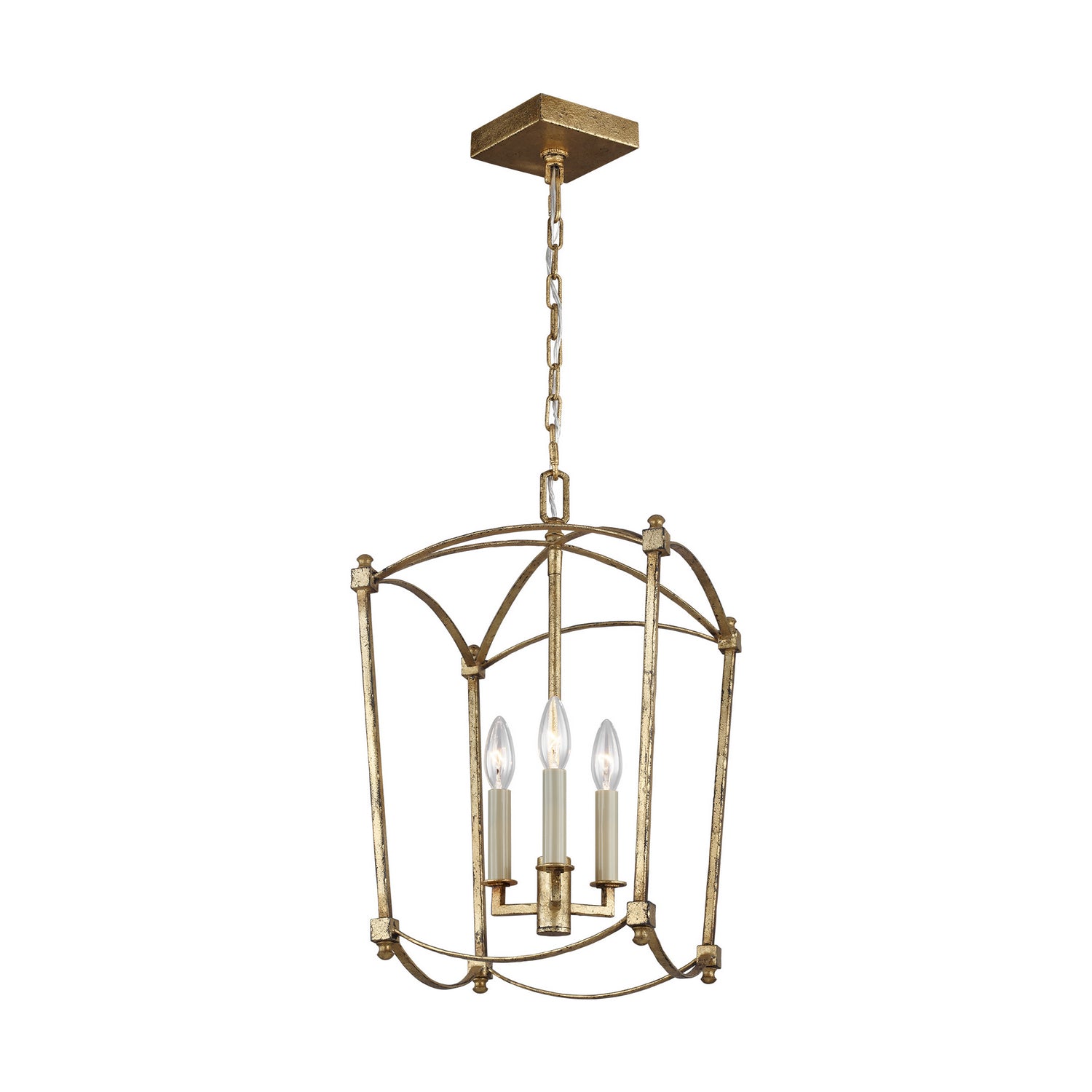 Visual Comfort Studio - F3321/3ADB - Three Light Lantern - Thayer - Antique Gild