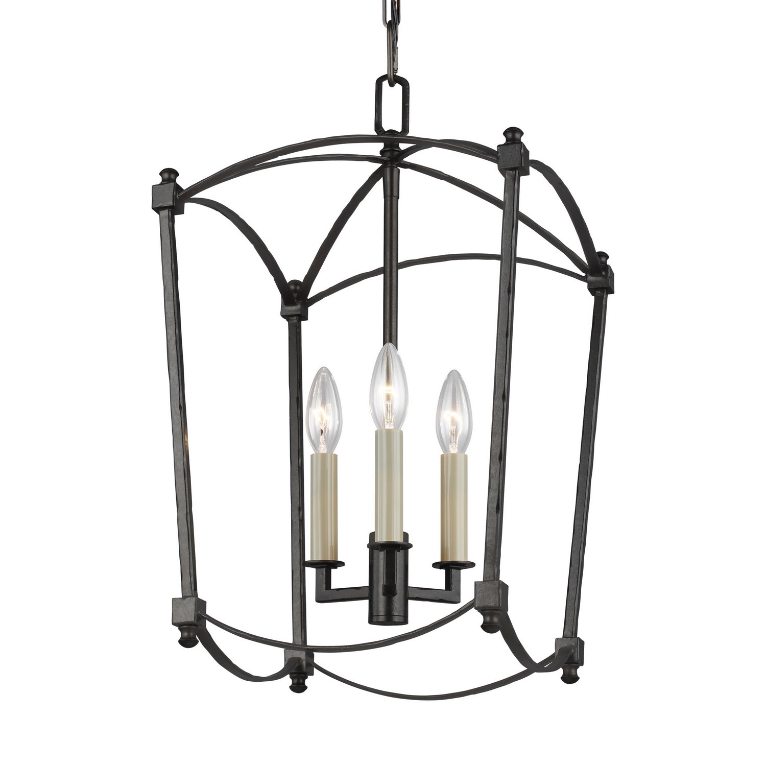 Visual Comfort Studio - F3321/3SMS - Three Light Lantern - Thayer - Smith Steel