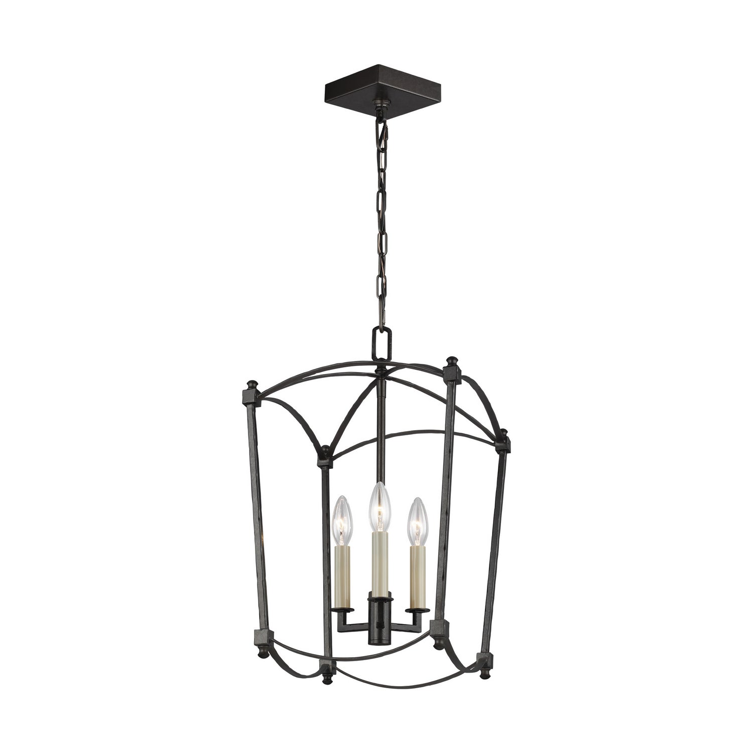 Visual Comfort Studio - F3321/3SMS - Three Light Lantern - Thayer - Smith Steel