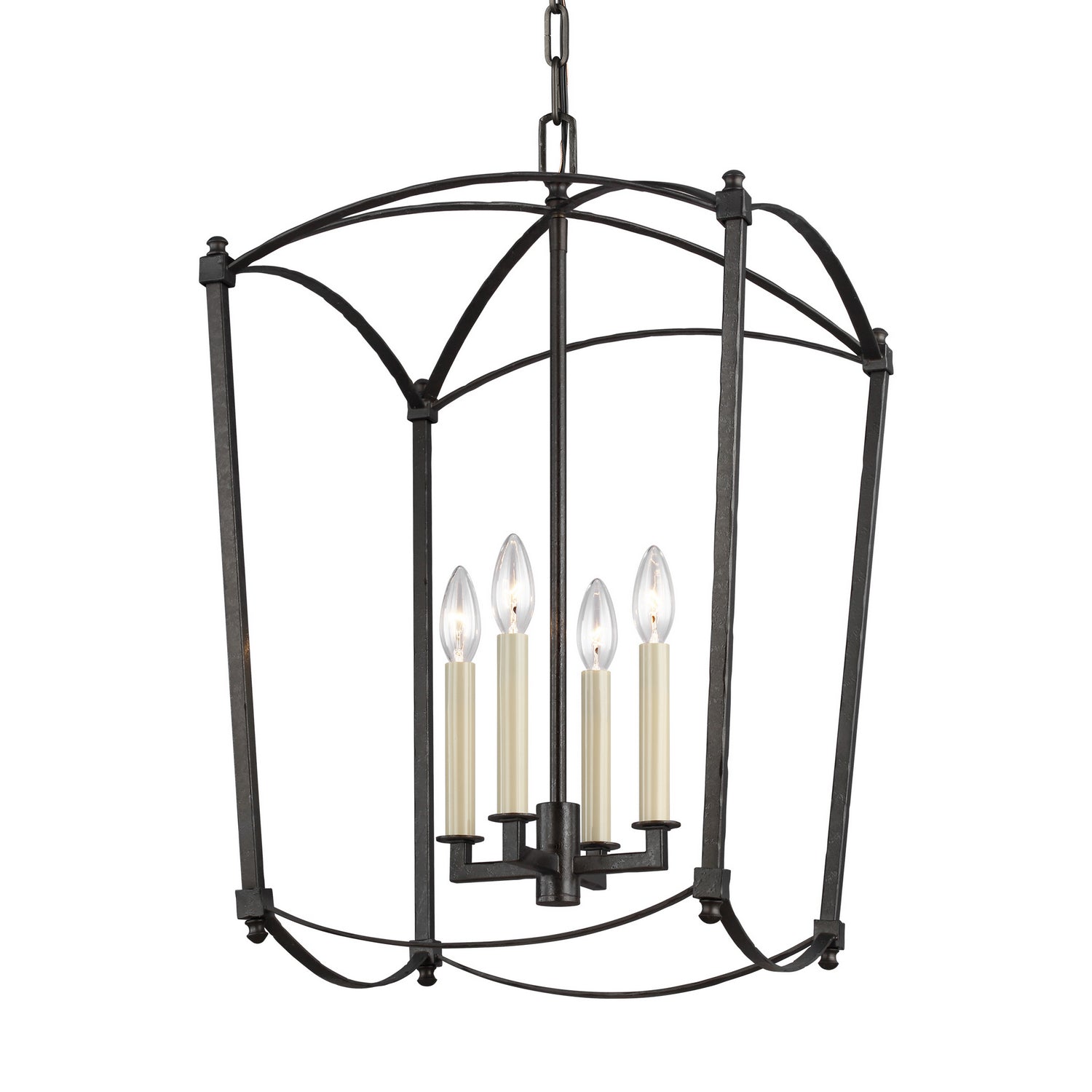 Visual Comfort Studio - F3322/4SMS - Four Light Lantern - Thayer - Smith Steel