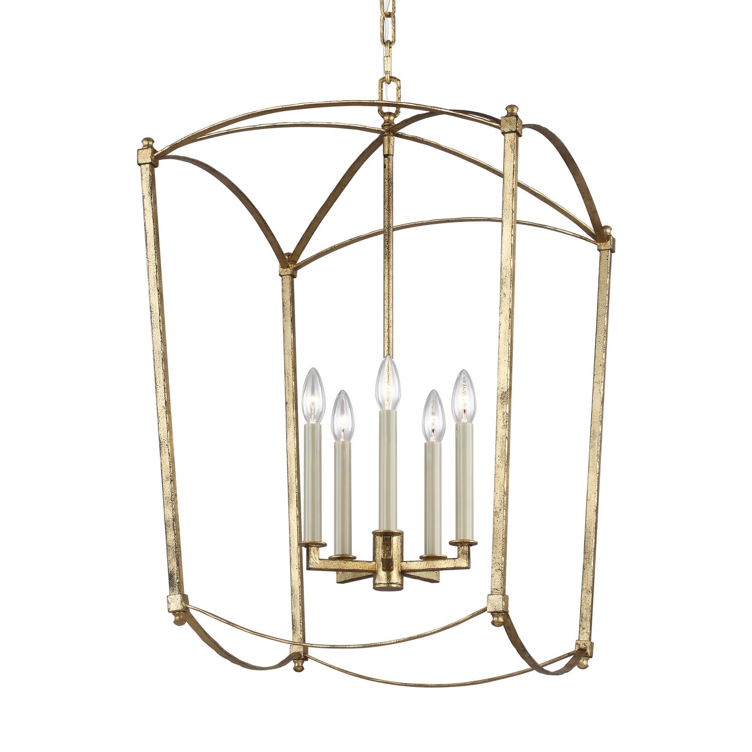 Visual Comfort Studio - F3323/5ADB - Five Light Lantern - Thayer - Antique Gild