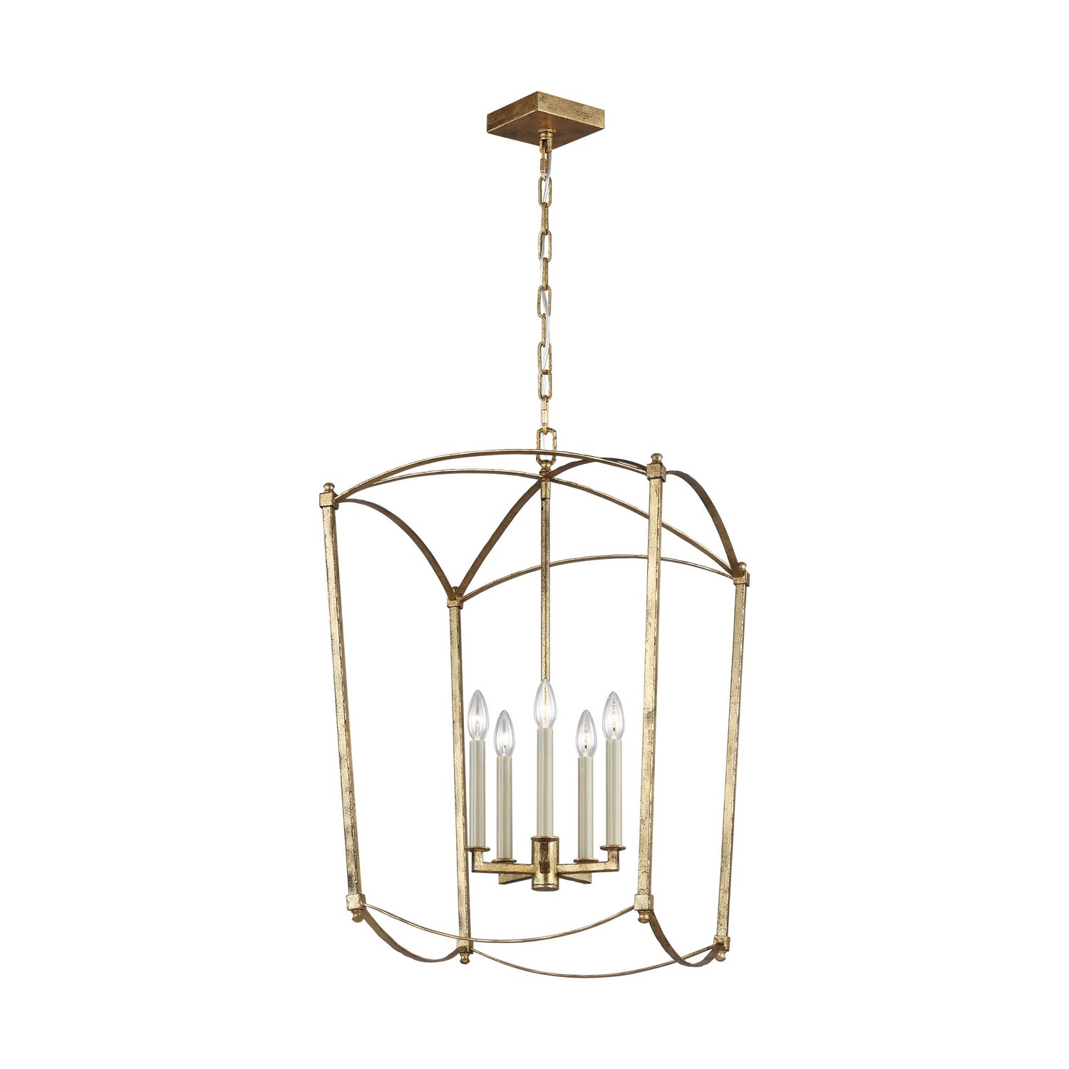 Visual Comfort Studio - F3323/5ADB - Five Light Lantern - Thayer - Antique Gild