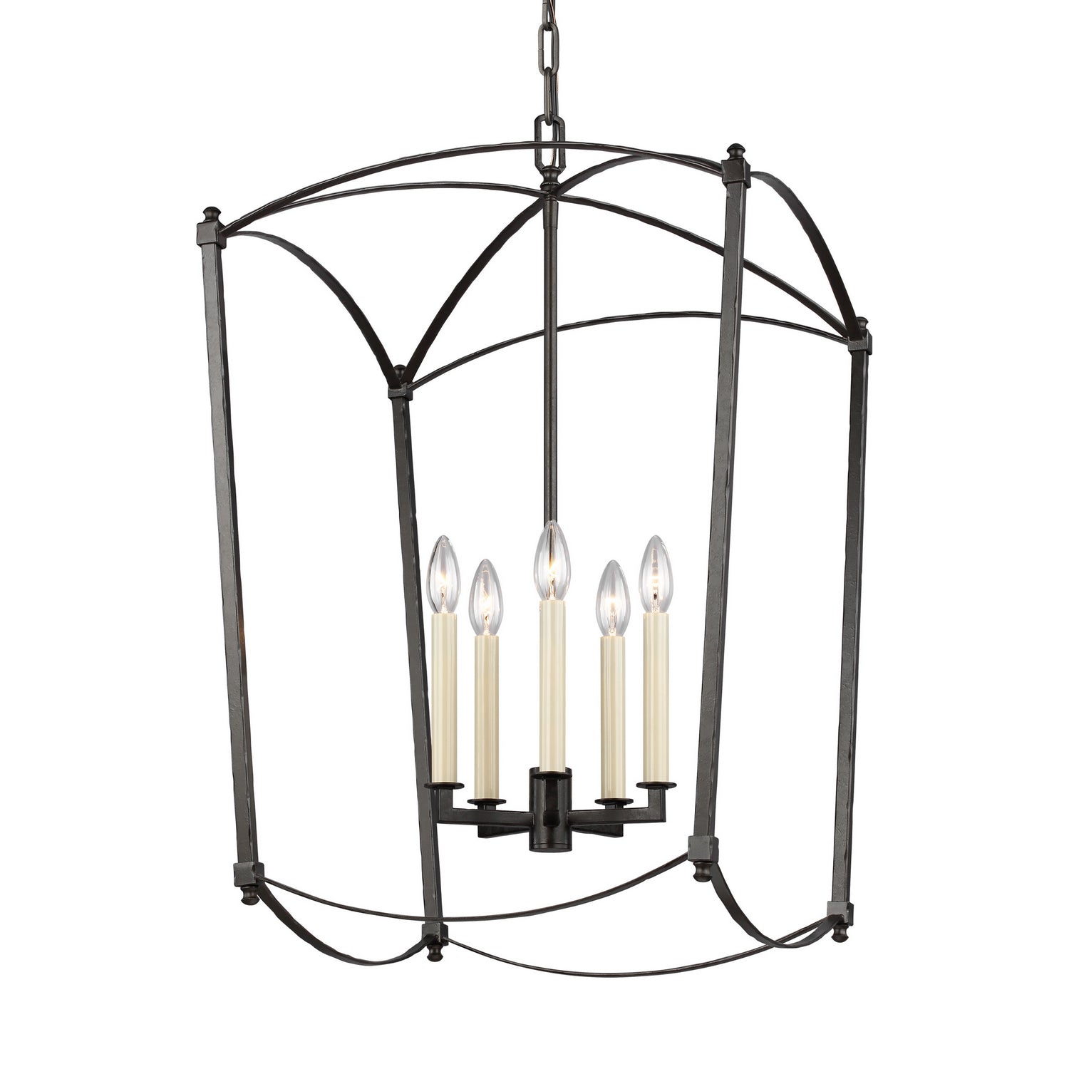 Visual Comfort Studio - F3323/5SMS - Five Light Lantern - Thayer - Smith Steel