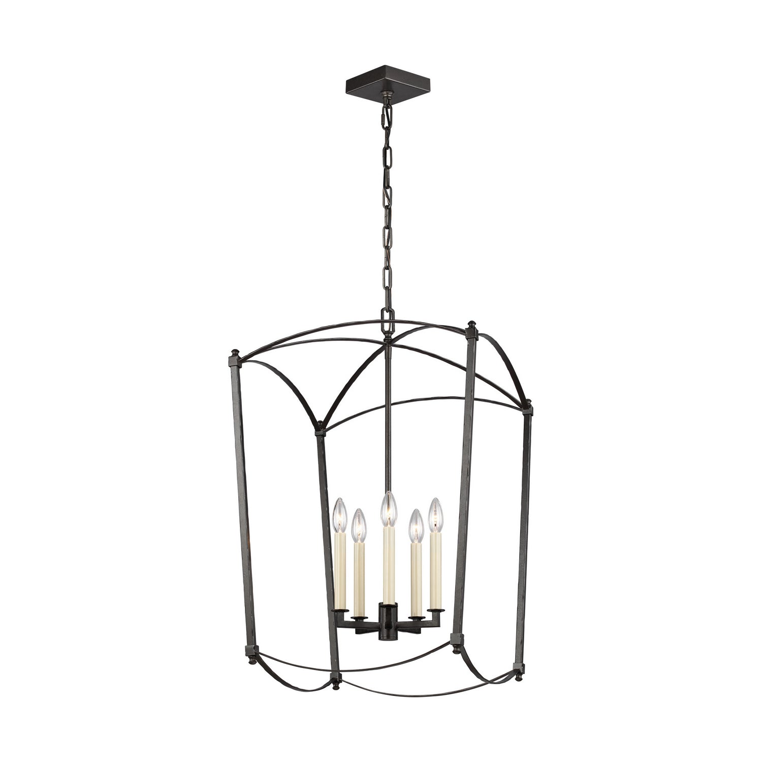 Visual Comfort Studio - F3323/5SMS - Five Light Lantern - Thayer - Smith Steel