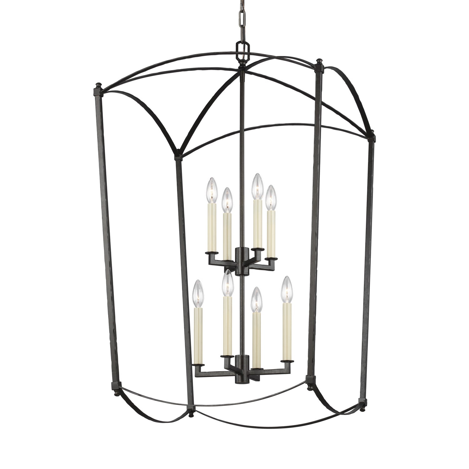 Visual Comfort Studio - F3324/8SMS - Eight Light Lantern - Thayer - Smith Steel