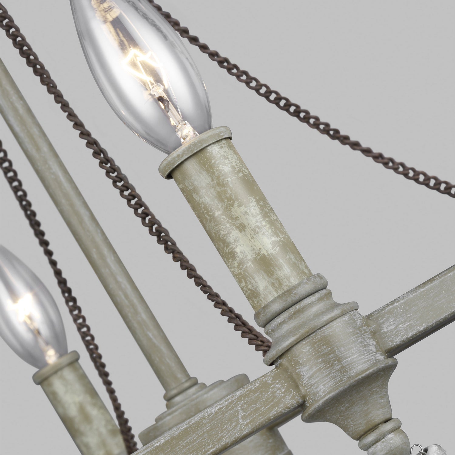 Visual Comfort Studio - F3331/4FWO/DWW - Four Light Chandelier - Beverly - French Washed Oak / Distressed White Wood