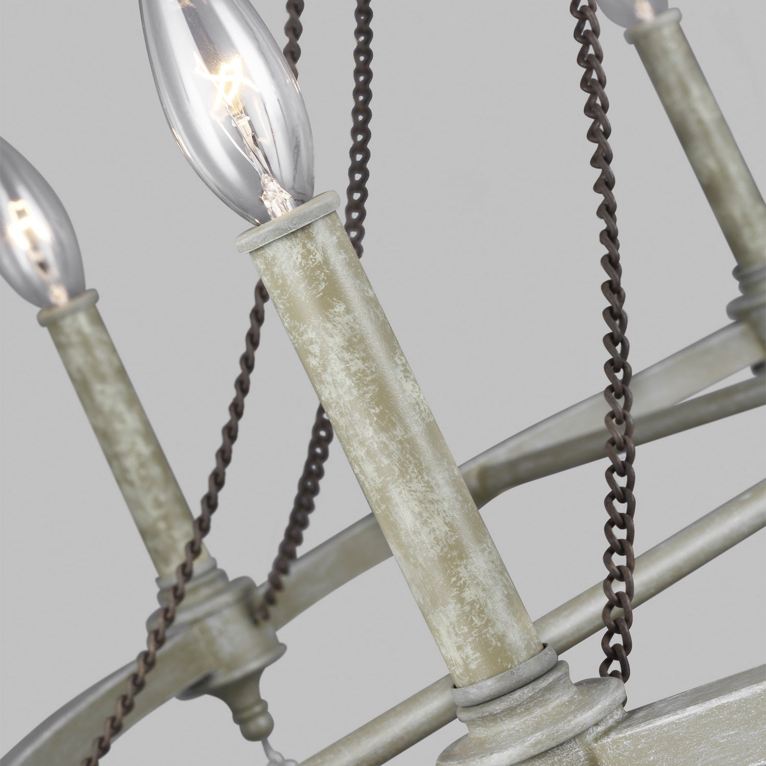 Visual Comfort Studio - F3332/8FWO/DWW - Eight Light Chandelier - Beverly - French Washed Oak / Distressed White Wood