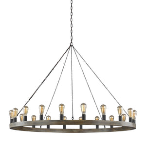 Visual Comfort Studio - F3933/20WOW/AF - 20 Light Chandelier - Avenir - Weathered Oak Wood / Antique Forged Iron