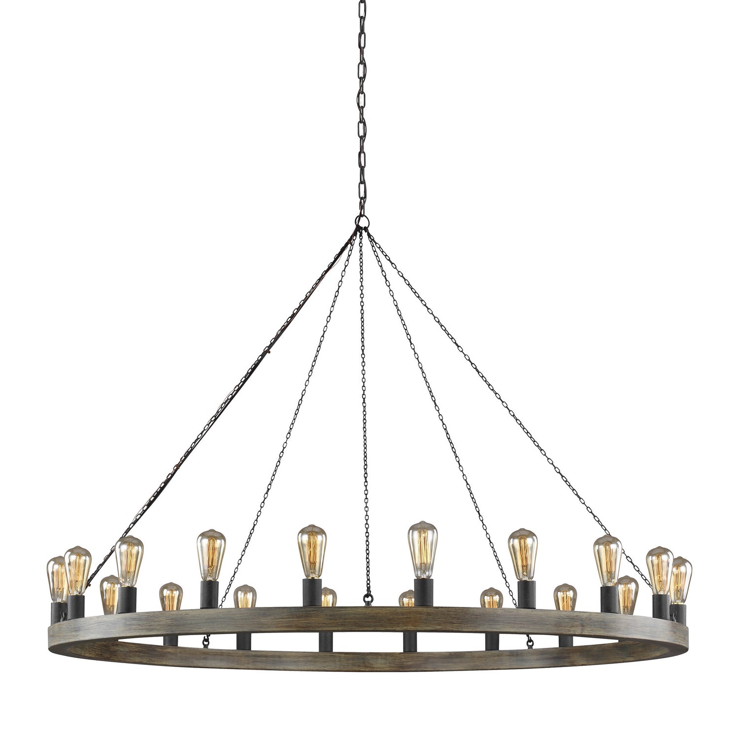 Visual Comfort Studio - F3933/20WOW/AF - 20 Light Chandelier - Avenir - Weathered Oak Wood / Antique Forged Iron