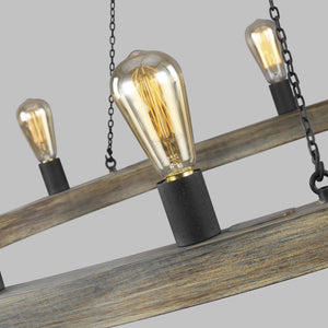 Visual Comfort Studio - F3933/20WOW/AF - 20 Light Chandelier - Avenir - Weathered Oak Wood / Antique Forged Iron