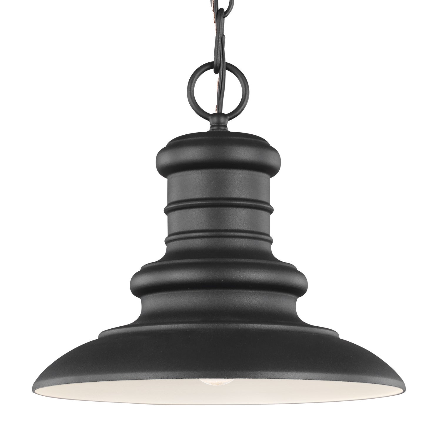 Generation Lighting. - OL8904TXB - One Light Outdoor Pendant - Redding Station - Textured Black