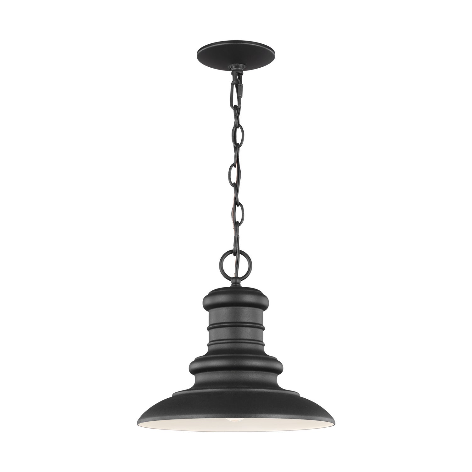 Generation Lighting. - OL8904TXB - One Light Outdoor Pendant - Redding Station - Textured Black