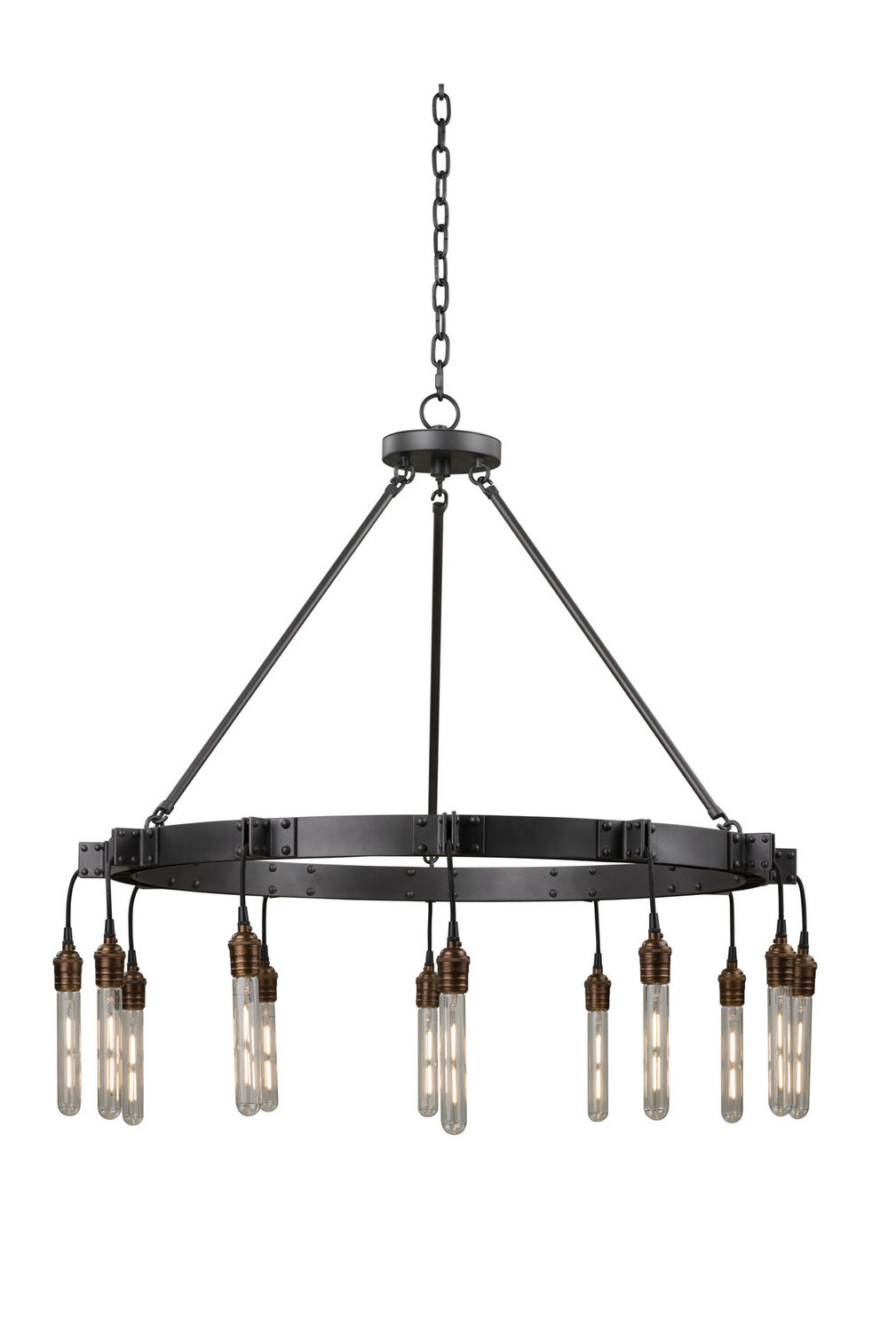 Kalco - 506271MGM - 12 Light Chandelier - Stuyvesant - Matte Gun Metal