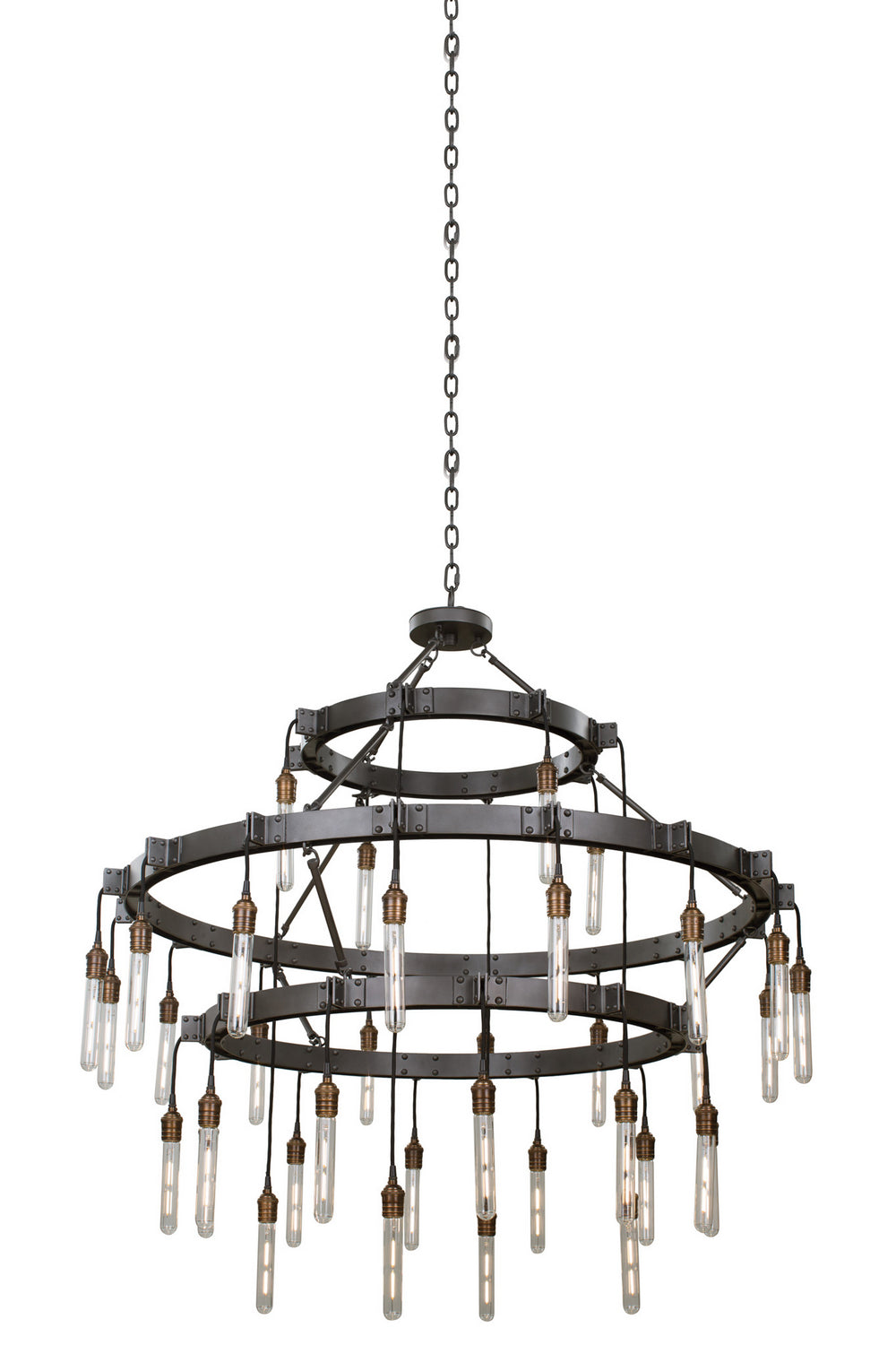 Kalco - 506274MGM - 36 Light Chandelier - Stuyvesant - Matte Gun Metal