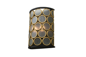 Kalco - 507920BMG - Two Light Wall Sconce - Corsa - Matte Black w Gold