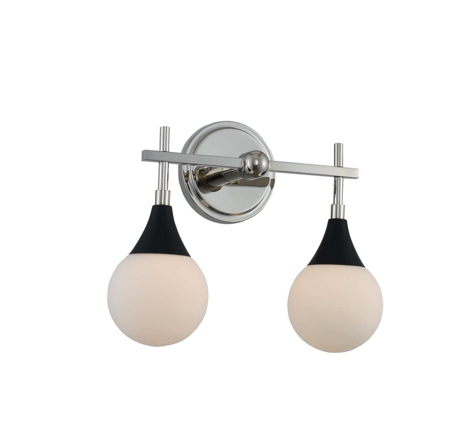 Kalco - 508532BPN - Two Light Bath - Bogart - Matte Black w Polished Nickel