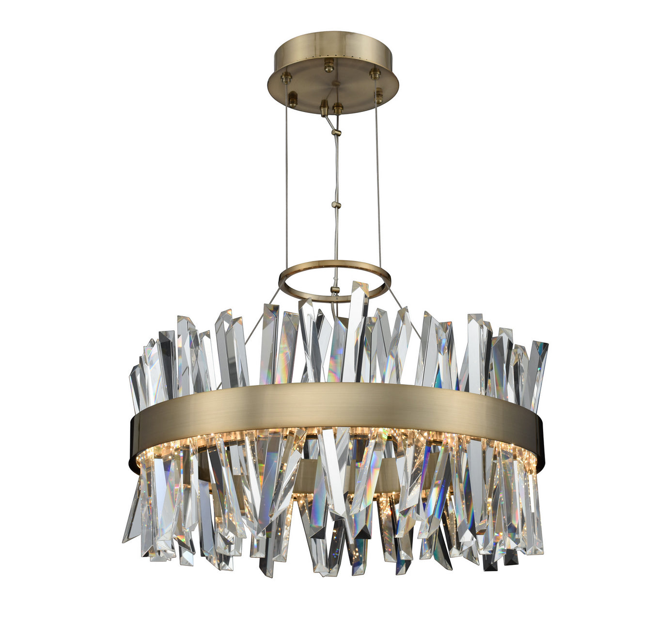 Allegri - 030254-038 - LED Pendant - Glacier - Brushed Champagne Gold