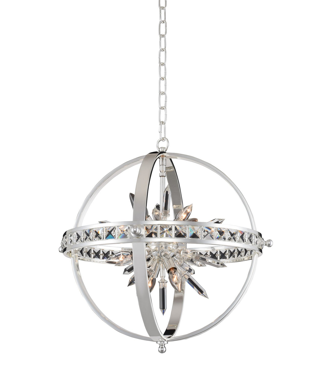 Allegri - 033650-014-FR001 - Six Light Pendant - Angelo - Polished Silver