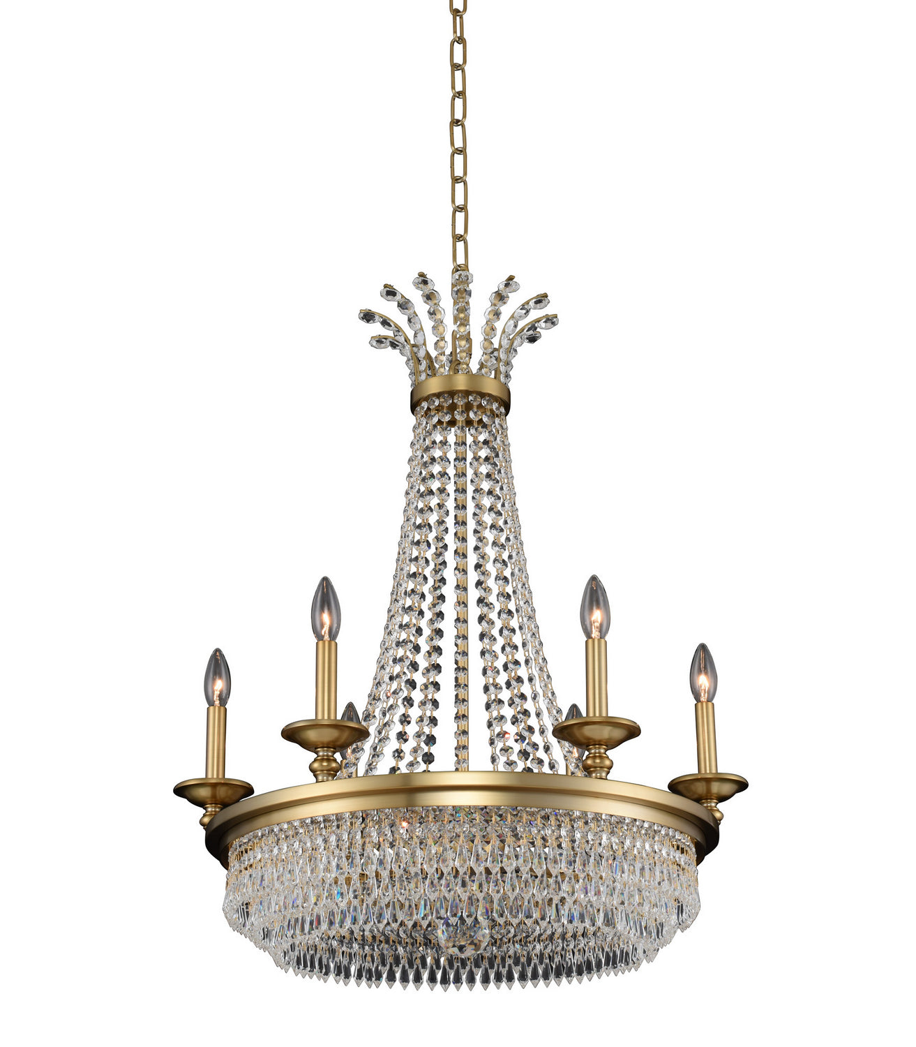 Allegri - 033970-044-FR001 - Six Light Chandelier - Tavo - Winter Brass