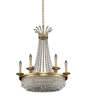 Allegri - 033970-044-FR001 - Six Light Chandelier - Tavo - Winter Brass