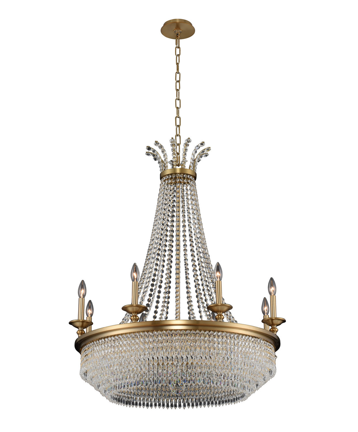 Allegri - 033971-044-FR001 - Eight Light Chandelier - Tavo - Winter Brass