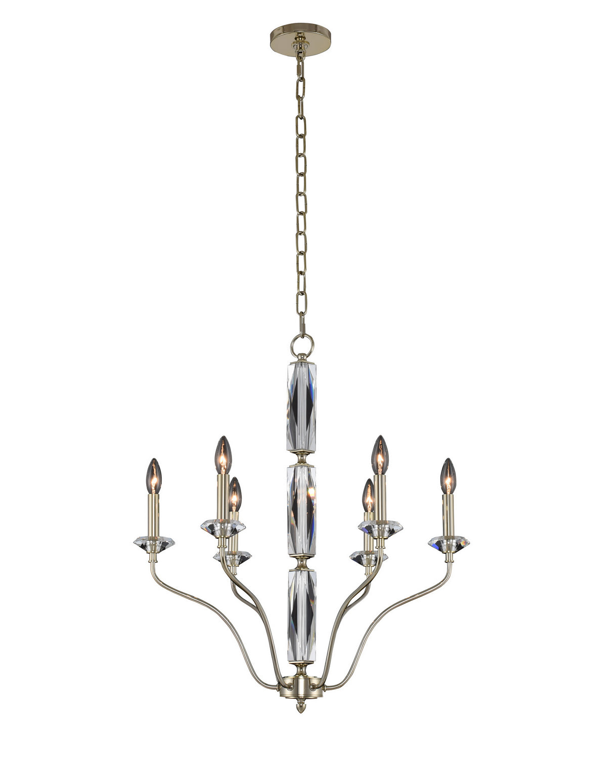 Allegri - 035670-041-FR001 - Six Light Chandelier - Savia - Champagne Gold