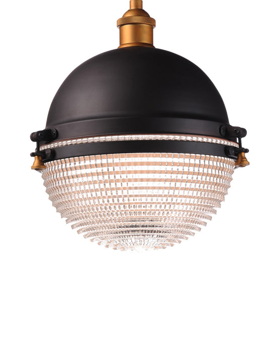 Maxim - 10187OIAB - One Light Outdoor Pendant - Portside - Oil Rubbed Bronze / Antique Brass