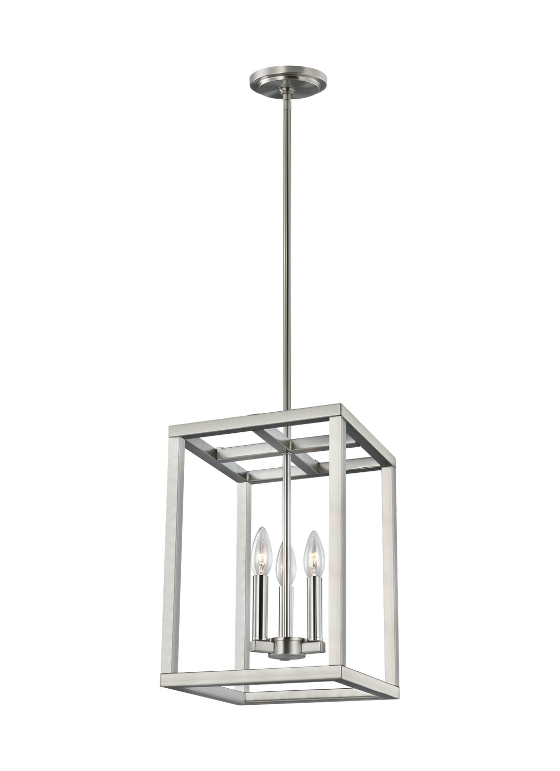 Generation Lighting. - 5134503-962 - Three Light Hall / Foyer Pendant - Moffet Street - Brushed Nickel