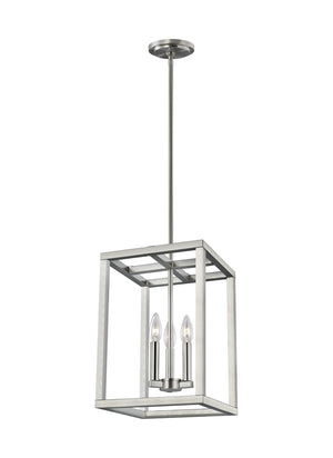 Generation Lighting. - 5134503-962 - Three Light Hall / Foyer Pendant - Moffet Street - Brushed Nickel