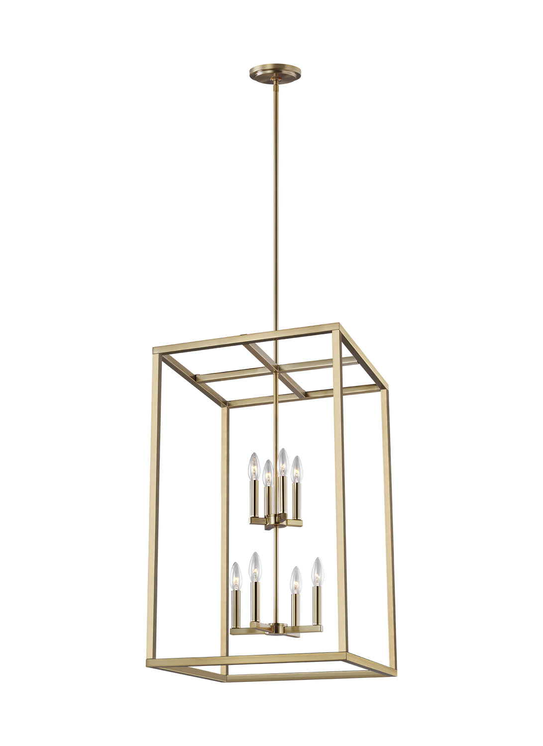 Generation Lighting. - 5134508EN-848 - Eight Light Hall / Foyer - Moffet Street - Satin Brass