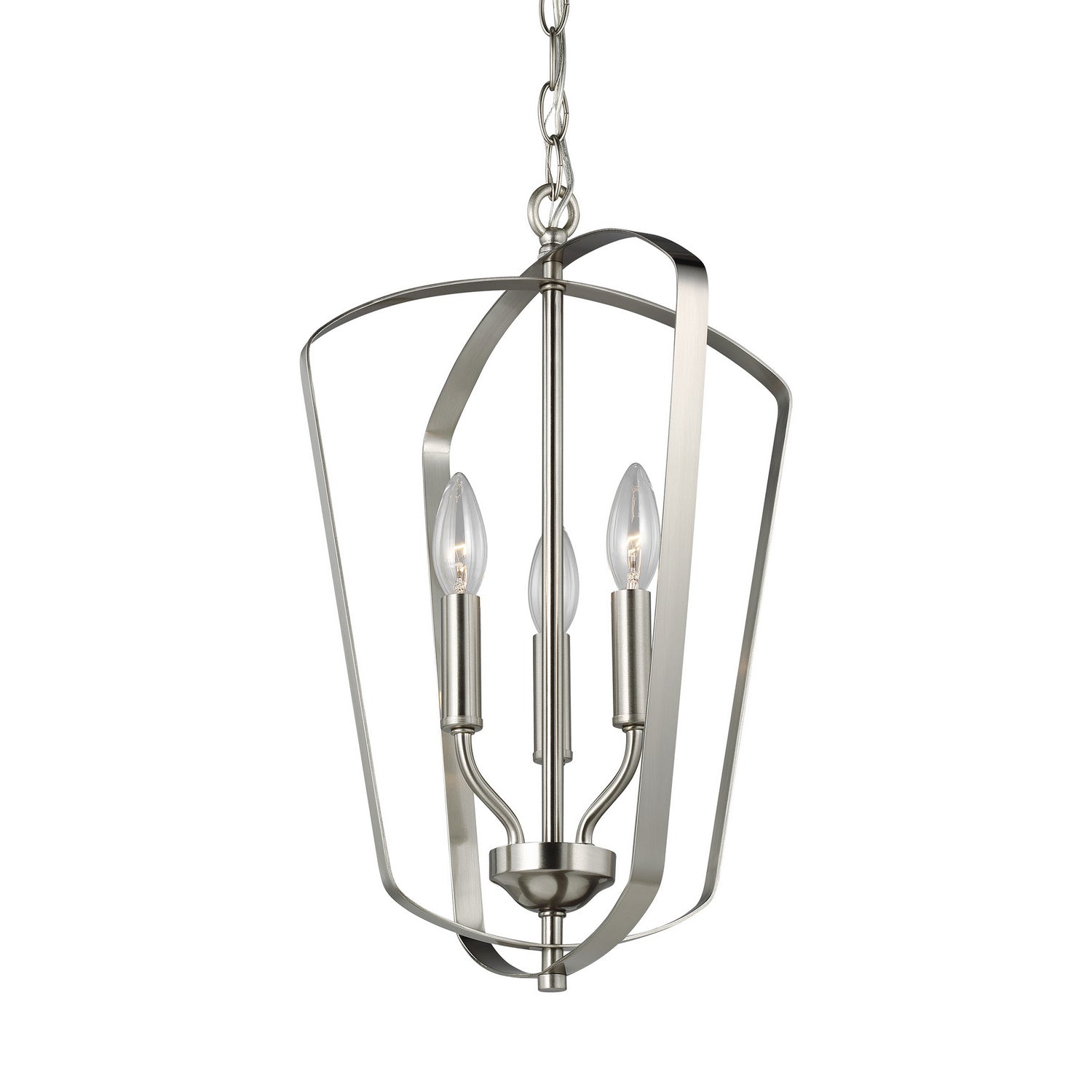 Generation Lighting. - 5134903-962 - Three Light Hall / Foyer Pendant - Romee - Brushed Nickel