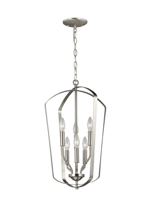 Generation Lighting. - 5134906EN-962 - Six Light Hall / Foyer - Romee - Brushed Nickel