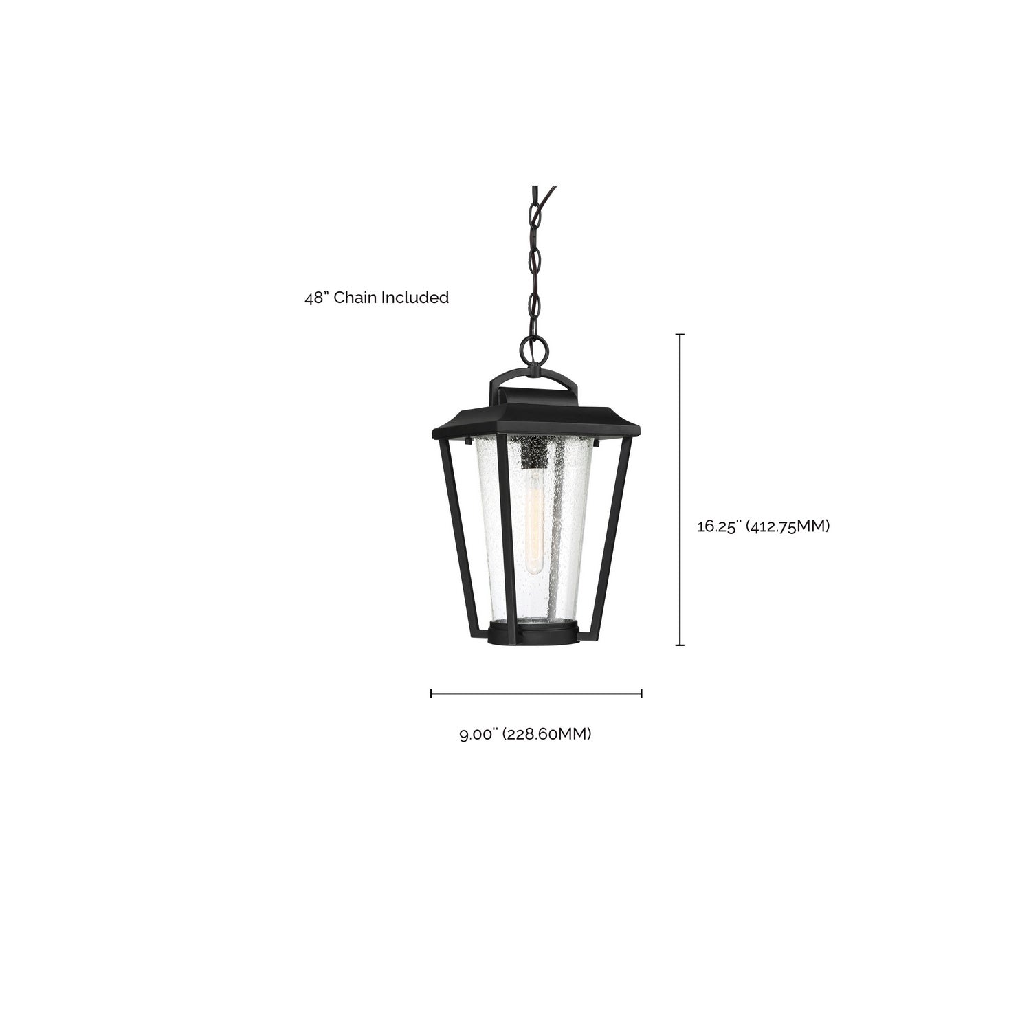 Nuvo Lighting - 60-6514 - One Light Hanging Lantern - Lakeview - Aged Bronze / Clear