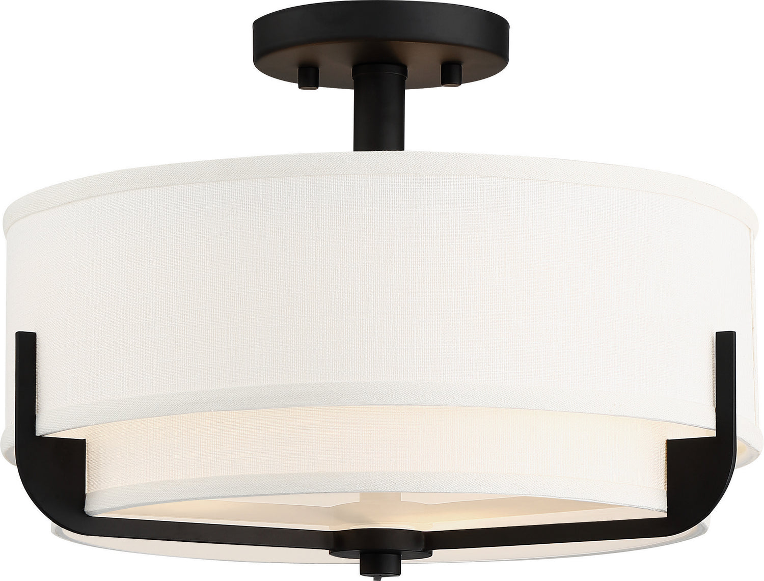 Nuvo Lighting - 60-6545 - Three Light Semi Flush Mount - Frankie - Aged Bronze