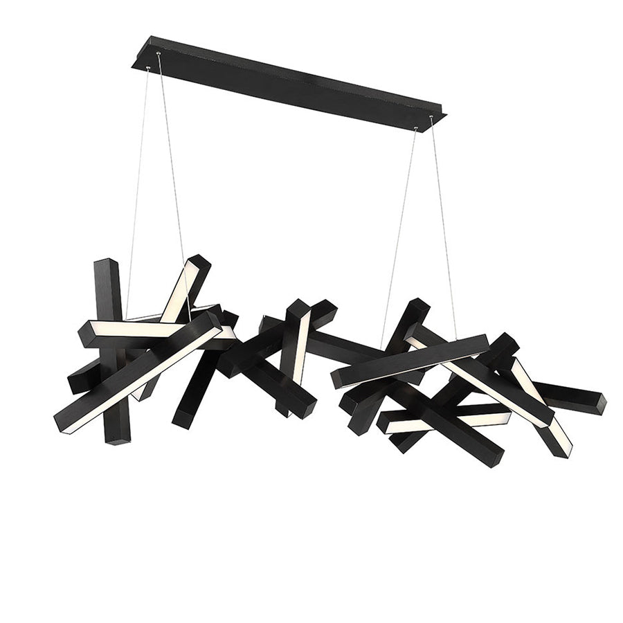 Modern Forms - PD-64872-BK - LED Linear Pendant - Chaos - Black