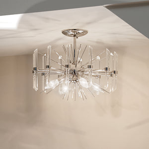 Kichler - 44277PN - Four Light Semi Flush Mount - Eris - Polished Nickel