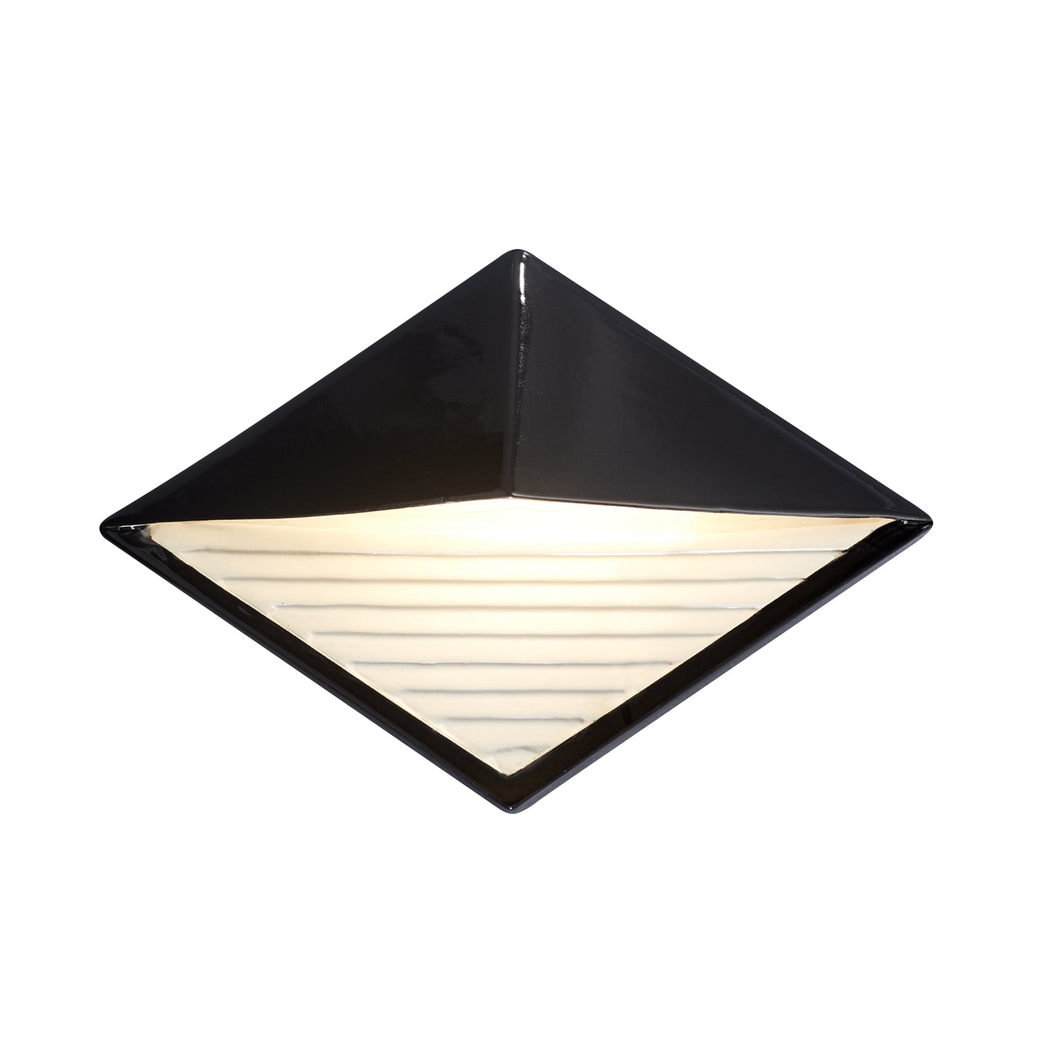 Justice Designs - CER-5600W-BKMT - LED Wall Sconce - Ambiance - Gloss Black w/Matte White