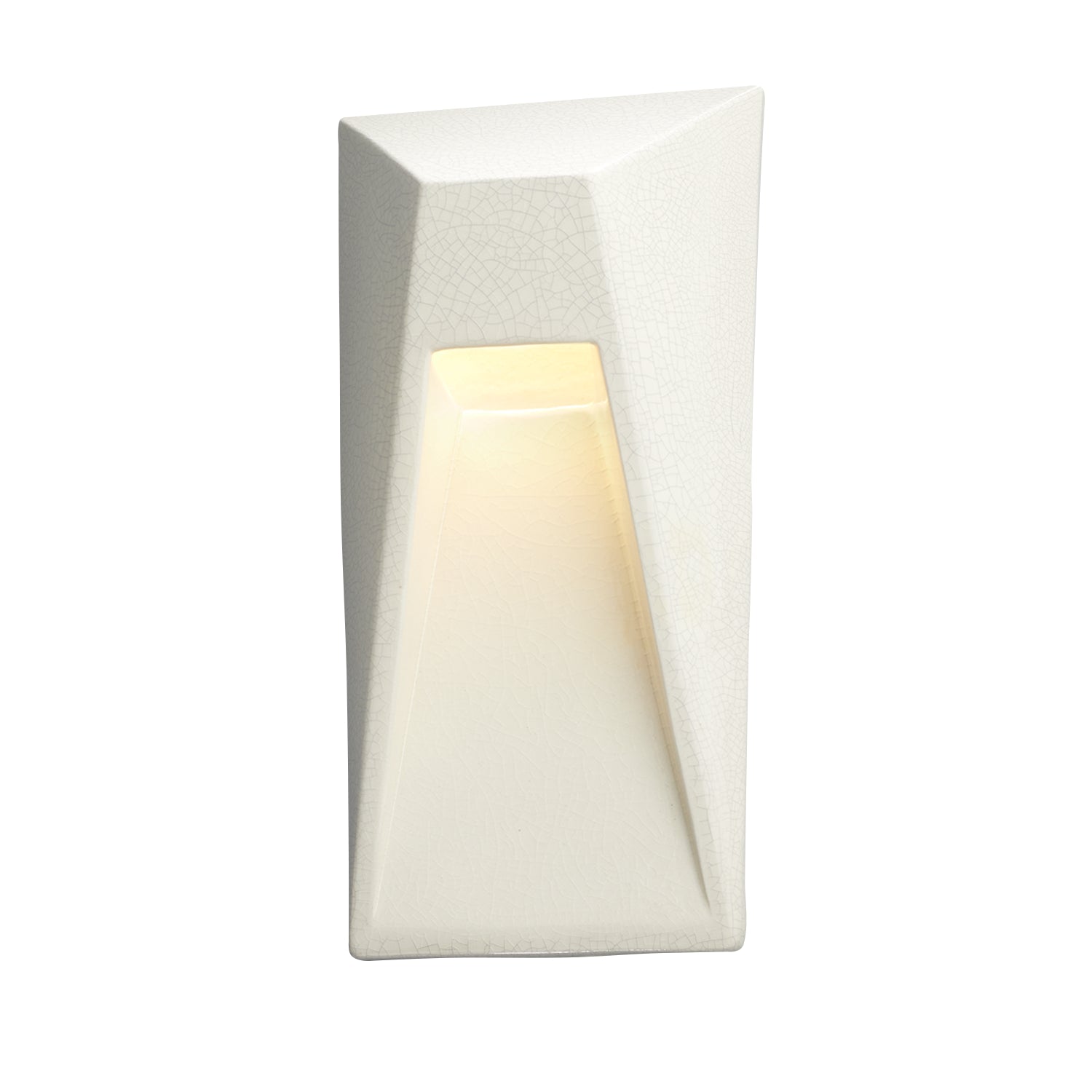 Justice Designs - CER-5680-CRNI - LED Wall Sconce - Ambiance - White Crackle w/ Ink w/ White Crackle w/ No Ink