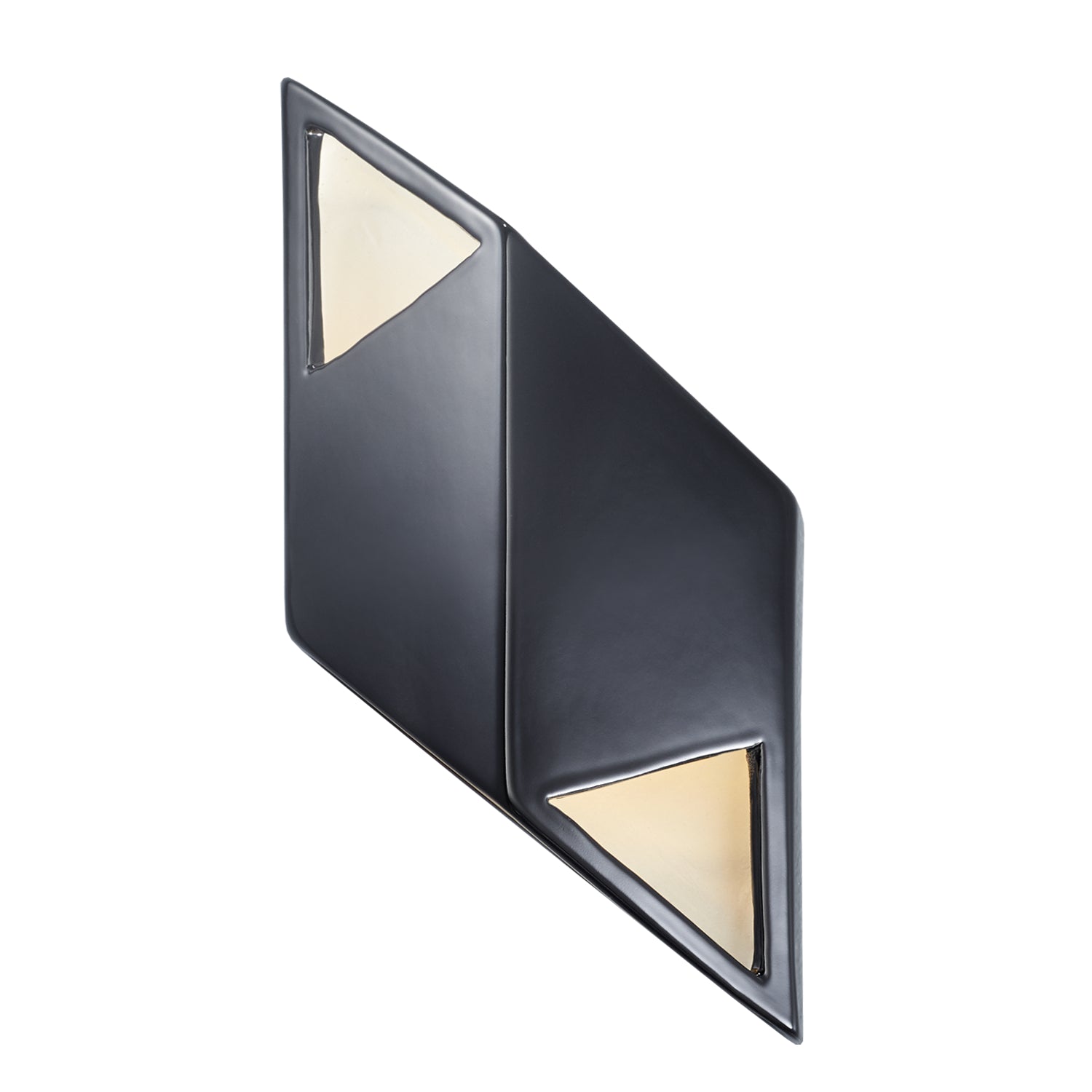 Justice Designs - CER-5835-BKMT - Wall Sconce - Ambiance - Gloss Black w/Matte White