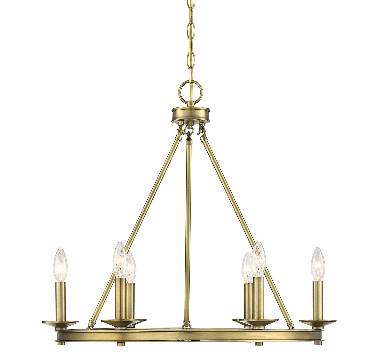 Savoy House - 1-307-6-322 - Six Light Chandelier - Middleton - Warm Brass