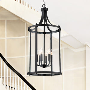 Savoy House - 7-1041-6-BK - Six Light Foyer Lantern - Penrose - Black