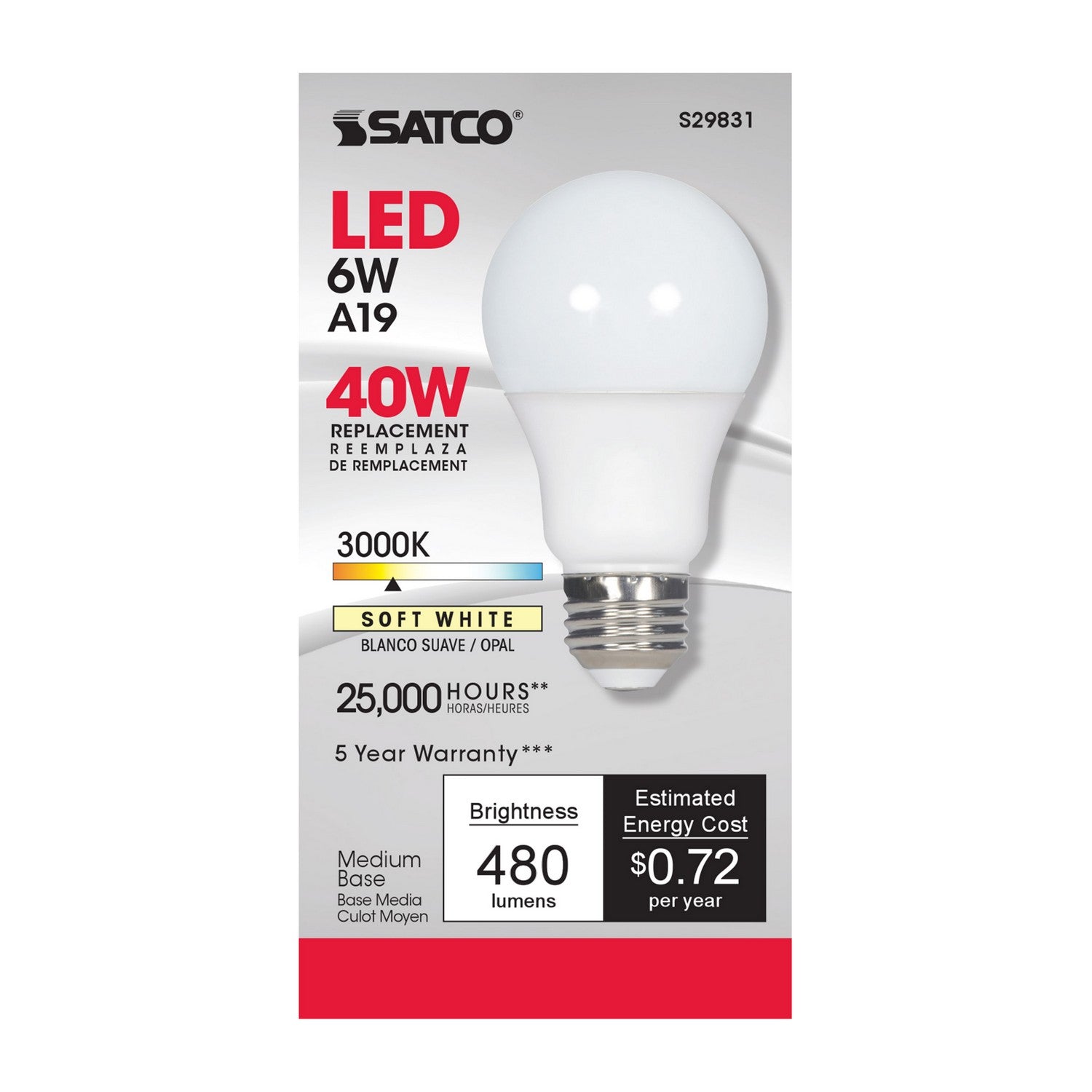 Satco - S29831 - Light Bulb - Frost