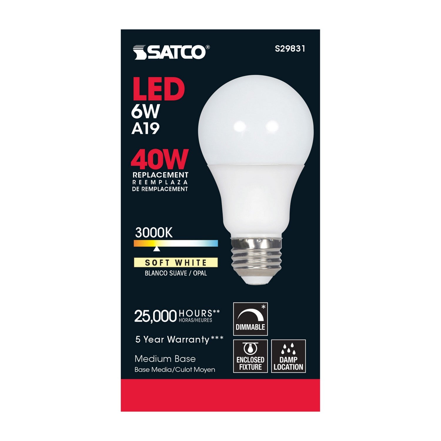 Satco - S29831 - Light Bulb - Frost
